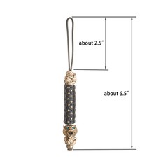 Knife Paracord Lanyard with Brass Bear Head Beads,Tactical Lanyard for Knife