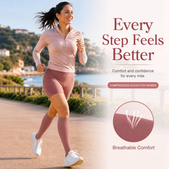 Compression Socks for Men and Women 15-20 mmHg Graduated Support Athletic Travel