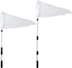 RESTCLOUD Large Insect and Butterfly Net with 14″ Ring, 36″ Handle, White