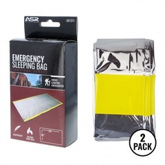 2 Pack Emergency Sleeping Bag Mylar Insulated Heat Light Weight 84×36 Inch