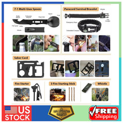 250Pcs Survival Kit First Aid Kit with Emergency Tent Molle Bag for Camping Gear