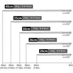 Tent Stake 20-40cm Length 8-10mm Dia Accessories Canopy Outdoor