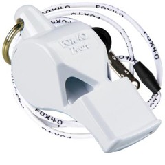 WHITE Fox 40 PEARL Whistle Official Coach Safety Alert Rescue FREE LANYARD