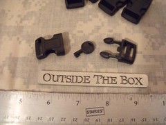 LOT of (5) 5/8″ Side Release Buckle w/Handcuff Key , Black, ABS Plastic