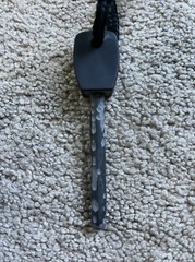 4” Fire Strike Magnesium Flint Fire Starter Rod + Scraper & Lanyard BLACK