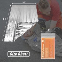 Durable Emergency Mylar Space Blankets – 4-Pack for Camping & Hiking Preparation