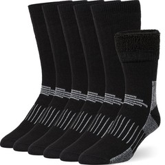 Buttons & Pleats Premium Merino Wool Hiking Medium-Large, A54-black (3 Pairs)