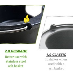 Cast Iron Ash Can for Medium Big Green Egg – Easy Charcoal Ash Cleanup