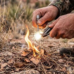 Permanent Match Infinity Lighter Multitool Keychain Bottle Opener Strike for Men