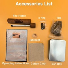 Sapele Wood Fire Piston-Fast Fire Efficiency-Outdoor Emergency Compressed