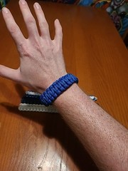 8″ Paracord Bracelet With Copper Wire Core – 4 Pack – Blue, White, & Navy