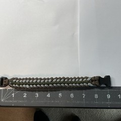 Sanctified Covenant 550 Paracord Bracelet Green , Brown, Gray. 9 Inches.