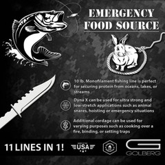 GOLBERG Wilderness Cord for Outdoor Survival – 625 Pound Tested – USA Made