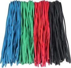 Large Rubber Bands 140 Pack, Heavy Duty Big rubber band Black,blue,red,green