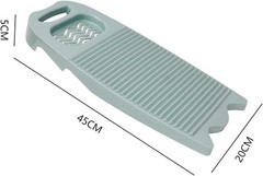 Non-Slip Laundry Washing Board, Household Washboard, Hand Large, E-Light Blue