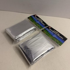 SE Emergency Blanket EB1310 2-Pack Mylar Survival Thermal Camping Hiking 52×84