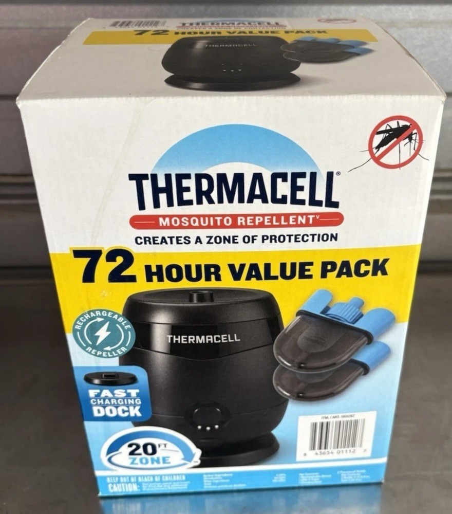 Thermacell Mosquito Repellent, Fast-Charging Dock, 72hr Value Pack 20ft Area
