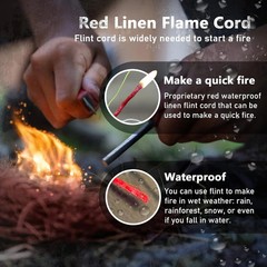 Paracord Survival Paracord Parachute Fire Cord Survival Ropes 4-in-1 U.S. Milita