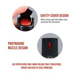 4 Bottles Feloiy Pepper Spray 2oz with Quick Release Safety Trigger Self Defense