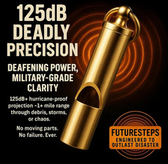 Brass Whistle for Adults, Premium Emergency Whistle, 125Db+, One Piece Outdoor S