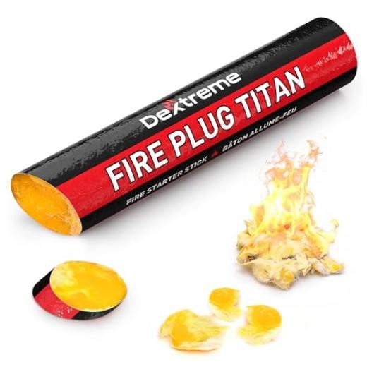 Fire Plug Titan – Survival Fire Starting Tinder, Fire Plugs XL, Best 1 Stick