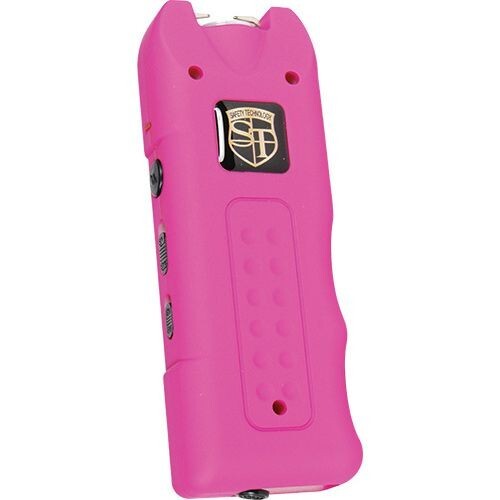 MultiGuard Stun Gun Alarm and LED Flashlight with Built In Charger Pink