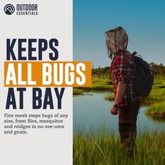 2 Pack Outdoor Essentials Mosquito Bug Head Net – Face Netting Protection