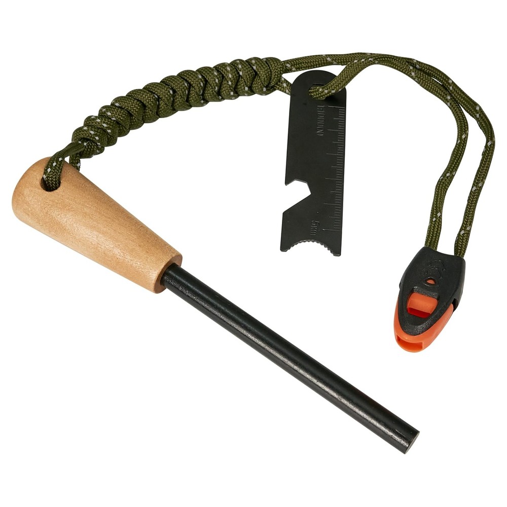 Fire Starter Survival Tool, 5/16″ Ferro Rod with Paracord Lanyard, Multi-Tool…