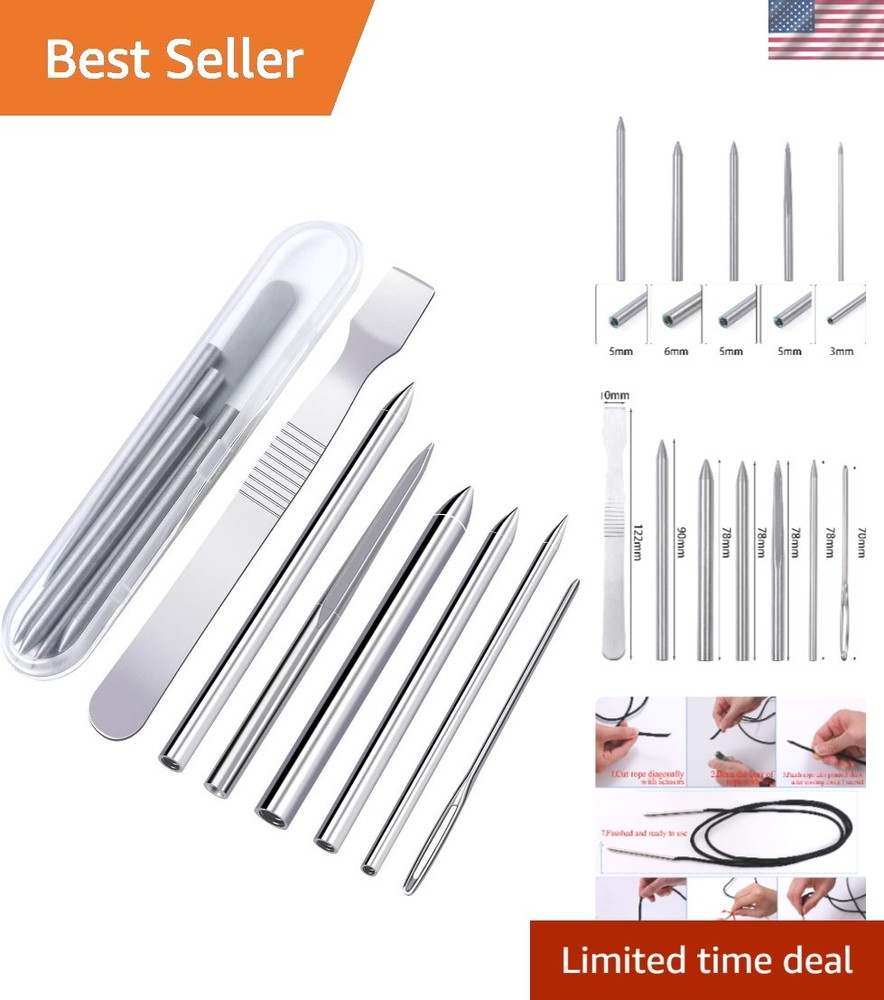 Versatile 7 Pack Paracord Tools for Weaving & Stitching with Storage Box