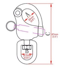 Pair of Swivel Eye Snap Shackle Quick Release Bail Rigging Sailing Boat Marin…