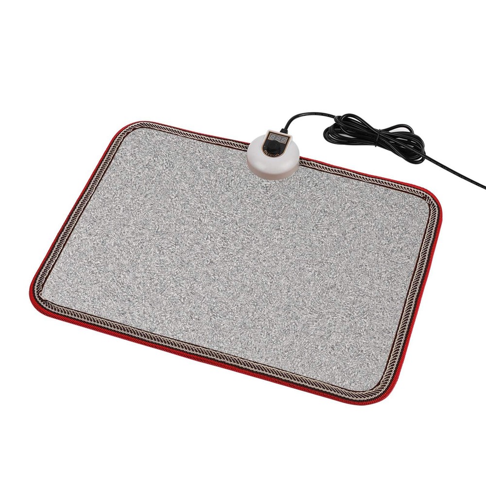 Electric Heated Floor Mats Under Desk, Foot Warmer – 110v Stone Grain