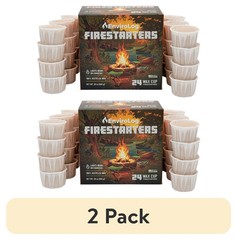 (2 Pack) Envirolog Fire Starters, 24 Ct, for Indoor and Outdoor Use 20 Min Burn