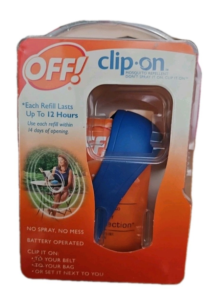 Off! Clip-on Fan Circulated Mosquito Repellent Refillable w/ 1 Refill Shelf Wear