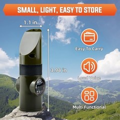 Emergency Survival Whistle, 7-in-1 Outdoor Multifunctional Tool Safety Whistle