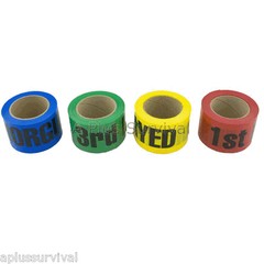 EMT Emergency Survival Triage Ribbon 4 Pack Large Blue Red Green Yellow