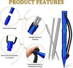 Paracord Bracelet Kit with Adjustable Length Paracord Jig, Stainless Steel St…