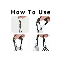 2Pcs Paracord Keychain with Carabiner Clip, Braided Paracord Lanyard Key Chai…
