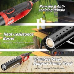 SHALL Electric Charcoal Starter Fire Lighter with Air Blower, 60S 1100F Chem fre