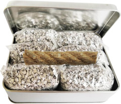 Emergency Fire Starter Magnesium 99% Pure 6 Bags Natural Wax Infused