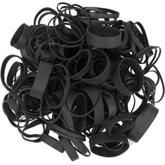 HAIDIBAO Rubber Bands Assorted Sizes Black Elastic Tactical