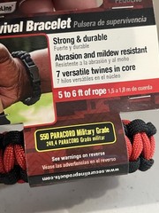 SecureLine Lehigh Survival Bracelet Military Grade Nylon Paracord Small RED
