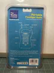 The Weather Channel Portable Emergency Alert FM Radio Flashlight 7 Channel NOAA