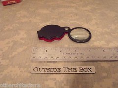 Emergency/Survival: 1.5″ Folding Pocket MAGNIFIER GLASS Lens 5x FIRE STARTER EDC