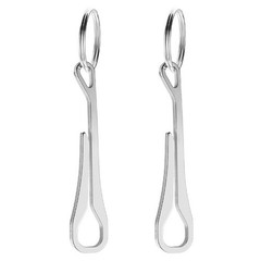 2Pcs Reusable Stainless Steel Key Ring Buckles for Outdoor Travel Use