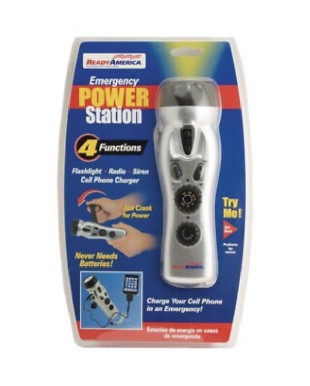 Ready America Emergency Power Station Flashlight Phone Charger Radio