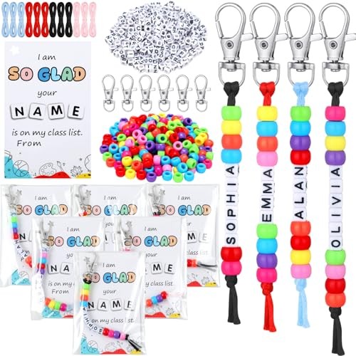 984 Pcs 24 Set Keychain Making Kit DIY Back Key Chain Gift Crafts Bead