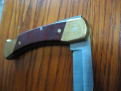 rmk99 Schrade Uncle Henry 8.7″ Folding Knife LB7 USA Wood/Brass Handle VG st135