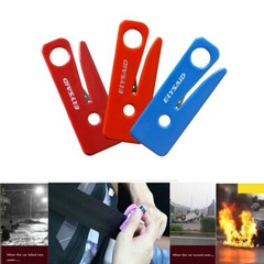 LOGO printing 200PCS SEATBELT CUTTER SEAT BELT CUTTER SAFETY KNIFE SHARP Red