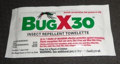 CoreTex BugX30 30% DEET Insect Repellent Towelettes