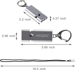 Three-Chamber Survival Whistles – Keychain & Lanyard for Emergency Situations